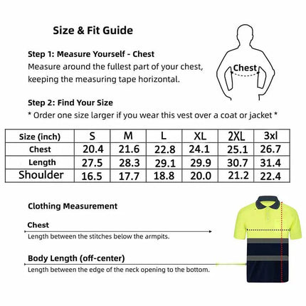 Safety Polo Shirt Custom Logo Work Uniform Motorcycle Cycling Sports Outdoor Reflective Clothing-KarWorkwear