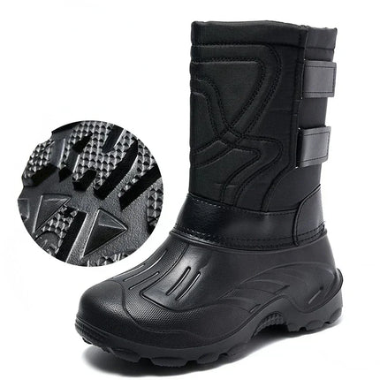 Work Boots for Men Waterproof 2025 Spring New Non-slip Fishing Boots Comfortable Farm Men Boots Winter Plus Cotton Rain Boots