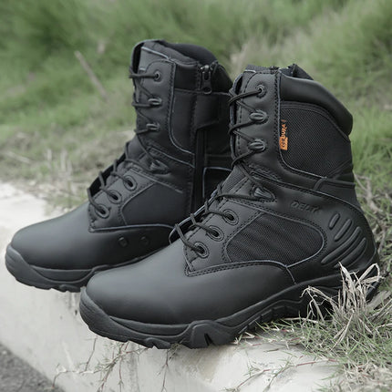 Men Desert Tactical Boots Mens Work Safty Shoes Special Force Waterproof Boot Lace Up Combat Ankle Boots Big Size-KarWorkwear