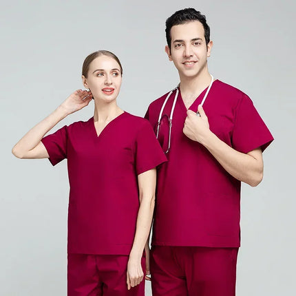 High Quality Scrubs Medical Uniforms Women Nurse Uniform Thin Breathable Medical Scrub Tops Elastic Scrubs Pants Doctor Workwear-KarWorkwear