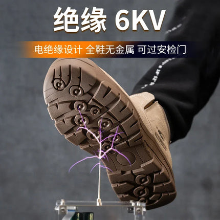 Scald-proof Electric Welding Shoes Plastic Toe Work Shoes Insulated Electrician Shoes Indestructible Industrial Male Wear Boots-KarWorkwear