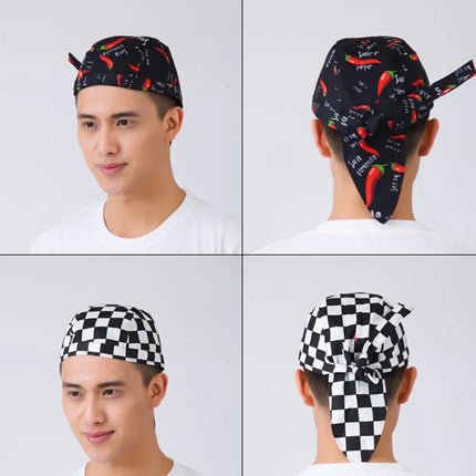 chili Chef Hat Charm Men Kitchen Black Chef Waiter Uniform Cap Unisex Cooking Bakery BBQ Grill Restaurant Work Cap catering-KarWorkwear