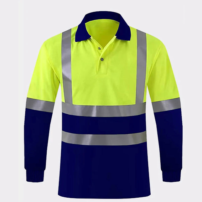 Reflective T-Shirt Safety Vest for Men with Reflection Tapes Work Vest Fluorescent Yellow Workwear Vest ﻿