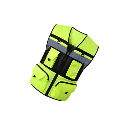 Reflective Vest with Pockets Comfortable for Parking Attendants Yellow L