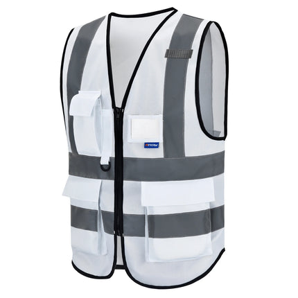 AYKRM 21 Colour （XS-8XL) Hi Vis Viz High Visibility Reflective Zip Pocket Security Waistcoats Jacket Workwear Vests