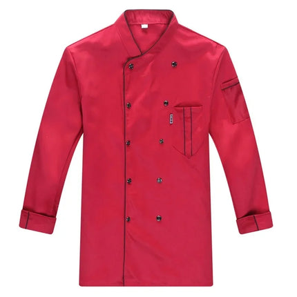 Chef Jacket Short  Sleeve  Cook Coat Barista Baker Work Uniform Waiter Restaurant Hotel Clothes-KarWorkwear