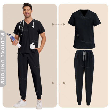 Nurse Uniforms Woman Hospital Doctor Men's Medical Sweatshirt Nursing Pants Unisex Workshop Uniforms Beauty SPA Work Clothes New-KarWorkwear
