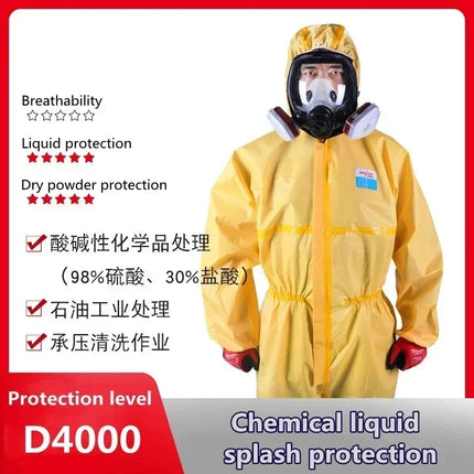 Chemical Work Coverall Protective Suit Hazardous Chemicals Liquid Proof Sulfuric Acid And Alkali Resistant Protection Clothing