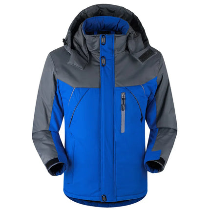Winter Men's Cotton Padded Jacket Outdoor Work Parka Coat Casual Thick Warm Outdoor Hiking Camping Ski Coats Windproof Jacket