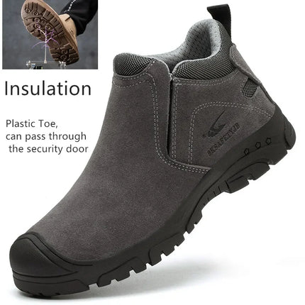 Scald-proof Electric Welding Shoes Plastic Toe Work Shoes Insulated Electrician Shoes Indestructible Industrial Male Wear Boots-KarWorkwear