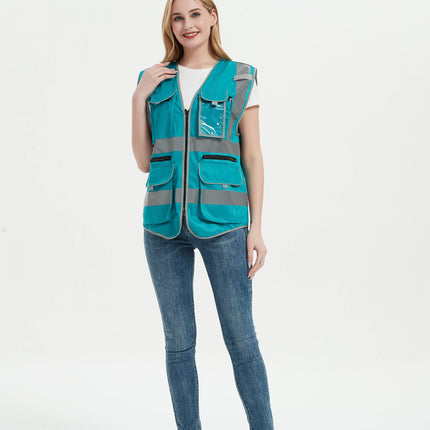 Work Vest for Women Work Clothes Hi Vis Workwear Vest with Pockets
