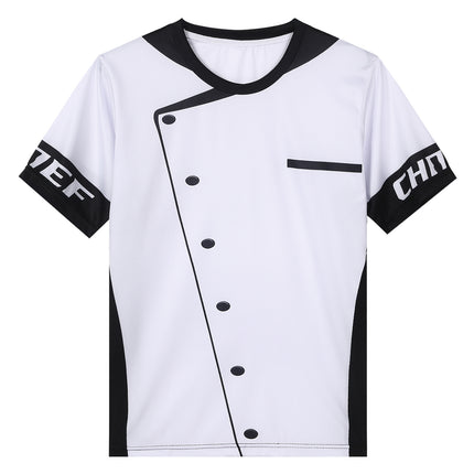 Unisex Restaurant Kitchen Chef Uniform Shirt Women Men Short Sleeves Chef Jacket Bakery Catering work Food Service Cook Top-KarWorkwear