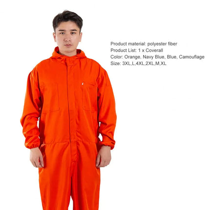 Work Jumpsuit Waterproof Breathable Sweat-absorbing Elastic Cuff Multiple-Pockets Anti-static Men Coveralls Work Uniform For Men-KarWorkwear