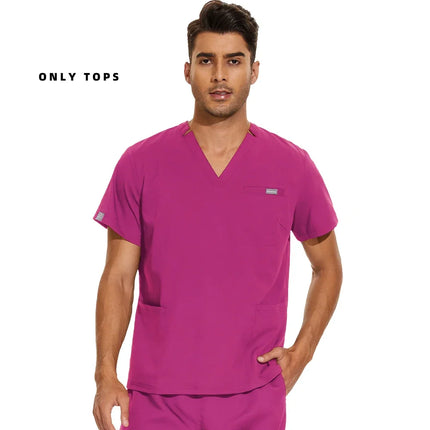 Medical Uniform Lab Clothes Women Mens Scrubs Tops Nurse Nursing Uniform Vet Costume Spa Workwear Hospital Surgery Work Shirts-KarWorkwear