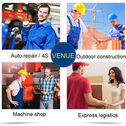 Mens Factory Work Shirt Uniform Long Sleeve Turn-Down Collar Workwear Motor Mechanic Repair Workshop Two-pocket T-shirts Tops-KarWorkwear