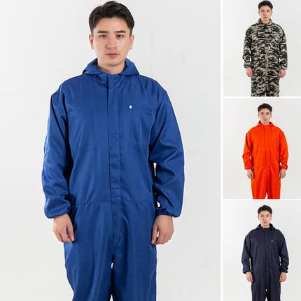 Work Jumpsuit Waterproof Breathable Sweat-absorbing Elastic Cuff Multiple-Pockets Anti-static Men Coveralls Work Uniform For Men-KarWorkwear