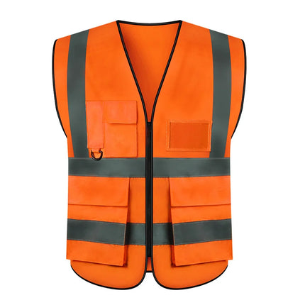 High Visibility Security Reflective Vest Multi-pocket Traffic Vest Miners Uniform Construction Workwear Outdoor Cycling Custom-KarWorkwear