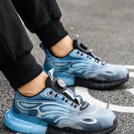 New Men's Safety Shoes with Rotating Buttons,working Sports Shoes, Protective Boots, Parker Steel Shoes,casual Ring Shoes-KarWorkwear