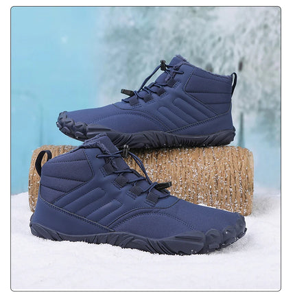 Snow Boots Men Winter Shoes Barefoot Ankle Boots 36-46 Couple Snow Shoes Outdoor Hiking Shoes Fur Warm Plush Boots