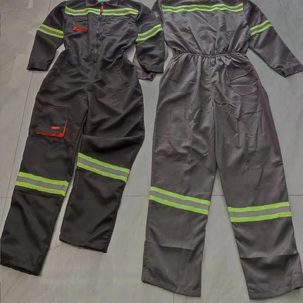 Work Overalls Men's Working Coverall Welding Suit Car Repairman Uniforms Workshop Mechanical Jumpsuit Hi Vis Safe Work Clothing-KarWorkwear