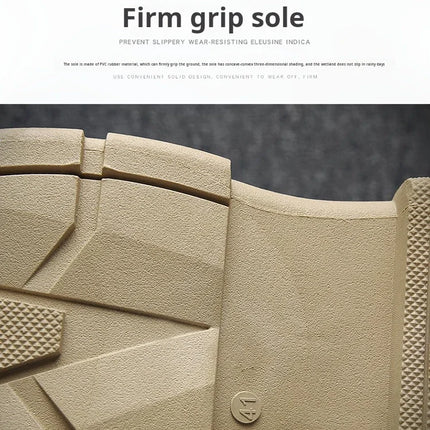 Men's Work Boots with PU Leather Are Versatile Trendy High-quality Comfortable and Feature A Retro Style with Round Toe