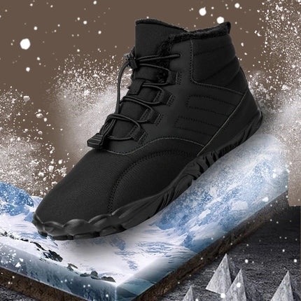 Snow Boots Men Winter Shoes Barefoot Ankle Boots 36-46 Couple Snow Shoes Outdoor Hiking Shoes Fur Warm Plush Boots