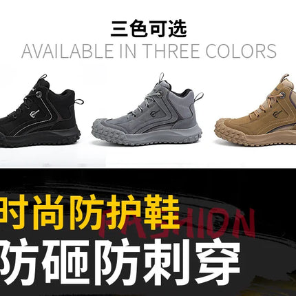 Autumn Winter New Work Safety Boots For Men Designer Work Sneakers Anti-puncture Security Shoes Work Boots Indestructible Shoes-KarWorkwear