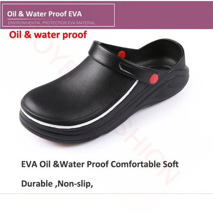 Waterproof Non-slip Chef Shoes For Men Garden Shoes Rubber Sandals Restaurant Working Hospital Nursing kitchen work shoes zapato-KarWorkwear