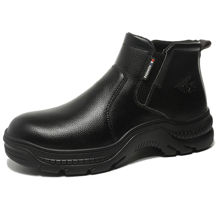 2023 Quality Leather Boots Men Safety Shoes Waterproof Work Boots Safety Steel Toe Shoes Men Puncture-Proof Indestructible Shoes-KarWorkwear