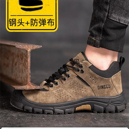 New Indestructible Shoes Work Sneakers Steel Toe Cap Safety Shoes Men Boots Anti-smash Anti-puncture Work Boots Security-KarWorkwear