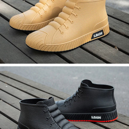 Men Women Short Tube Rain Boots Kitchen Anti-slip Rain Shoes Summer Ankle Outdoor Winter Car Washing Fishing Waterproof Shoes