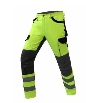 Hi Vis Work Clothing Working Suit For Man Mechanic Warm Winter Reflective Safety Work Coveralls Detachable Cotton Padded Linner
