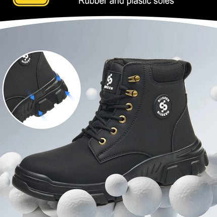 Men's Safety Shoes Anti-impact Steel Toe Puncture-resistant Kevlar Outdoor Construction Site Safety Boots Workshop Factory Work