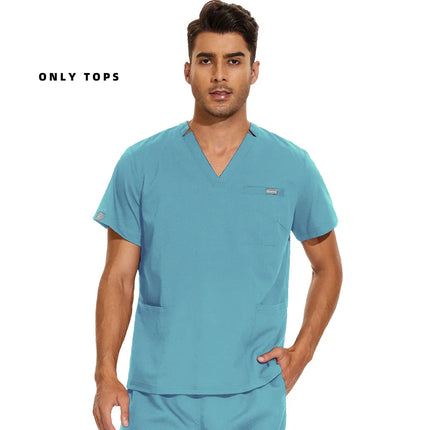 Medical Uniform Lab Clothes Women Mens Scrubs Tops Nurse Nursing Uniform Vet Costume Spa Workwear Hospital Surgery Work Shirts-KarWorkwear