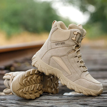 Work Boots Indestructible Safety Shoes Men and Women Steel Toe Shoes Construction Work and Daily Wear Outdoor work hiking boots