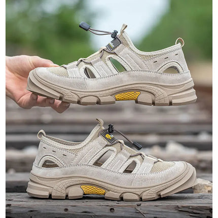 Safety Shoes Men Summer Breathable Work Sandals Men Anti-smash Anti-puncture Indestructible Shoes Work Sneakers Protective Shoes-KarWorkwear