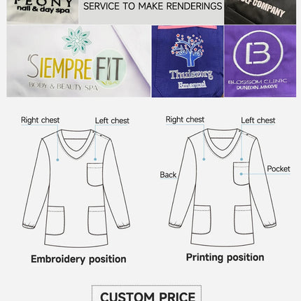 Nurse Uniform Medical Uniforms Nursing Scrubs Set Hospital Doctor Workwear Surgery Suit Spa Top Pants Clinical Dentist Work Wear-KarWorkwear