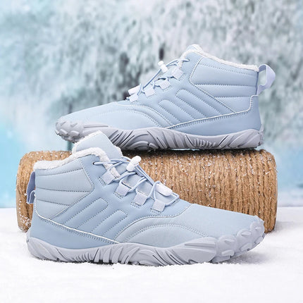 Snow Boots Men Winter Shoes Barefoot Ankle Boots 36-46 Couple Snow Shoes Outdoor Hiking Shoes Fur Warm Plush Boots