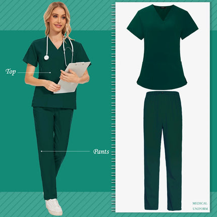 Aesthetic Uniforms Woman Scrubs Set Medical Top Jogger Pants Medical Uniforms Sets Pet Clinic Veterinary Work Wear Surgical Gown-KarWorkwear