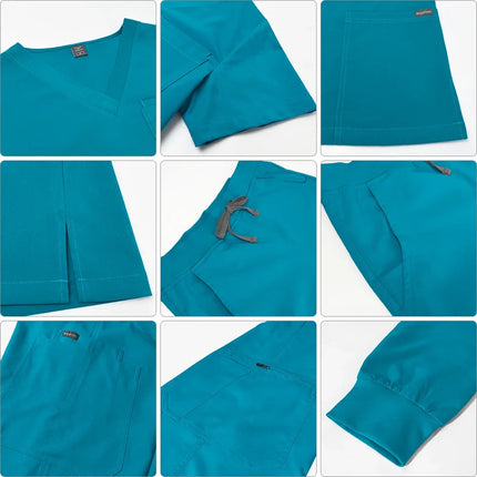 Scrubs Medical Uniforms Woman Multicolour SPA Beauty Uniform Dentist Veterinary Working Clothes Unisex Pharmacy Clinic Scrub New-KarWorkwear