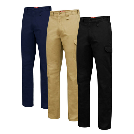 Hard Yakka Core Basic Cargo Stretch Cotton Drill Work Pants Tradie Y02597-KarWorkwear