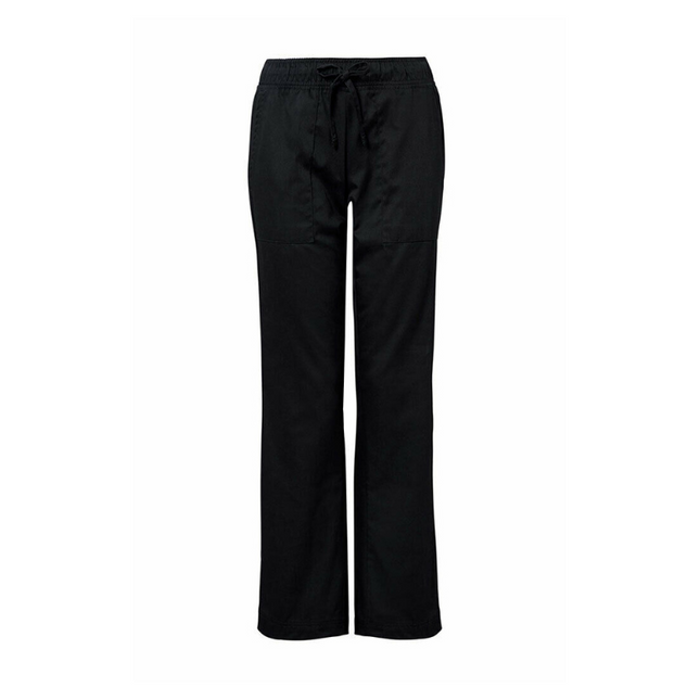 NNT Womens Black Chef Pants Elastic Waistband Drawstring Polycotton Pant CAT3S8-KarWorkwear