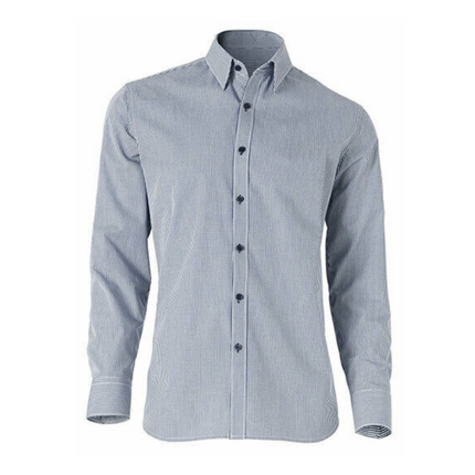NNT Men Formal Gingham Long Cotton Blend Check Shirt Business Classic Fit CATDR4-KarWorkwear