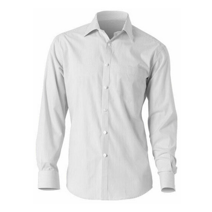 NNT Mens Cotton Shirt Fine Stripe Long Sleeve Cutaway Collar Business CATD1D-KarWorkwear
