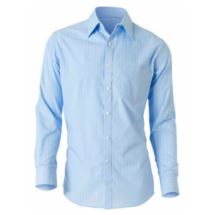 NNT Mens Formal Cotton Blend Stripe Long Sleeve Busines Shirt Classic Fit CATD10-KarWorkwear