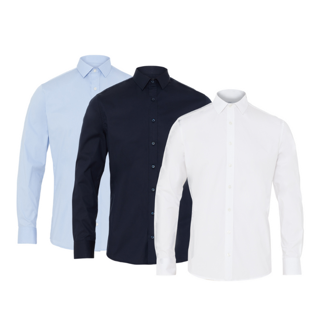 NNT Mens Business Long Sleeve Shirt Avignon Regular Fit Formal Shirts CATJDG-KarWorkwear