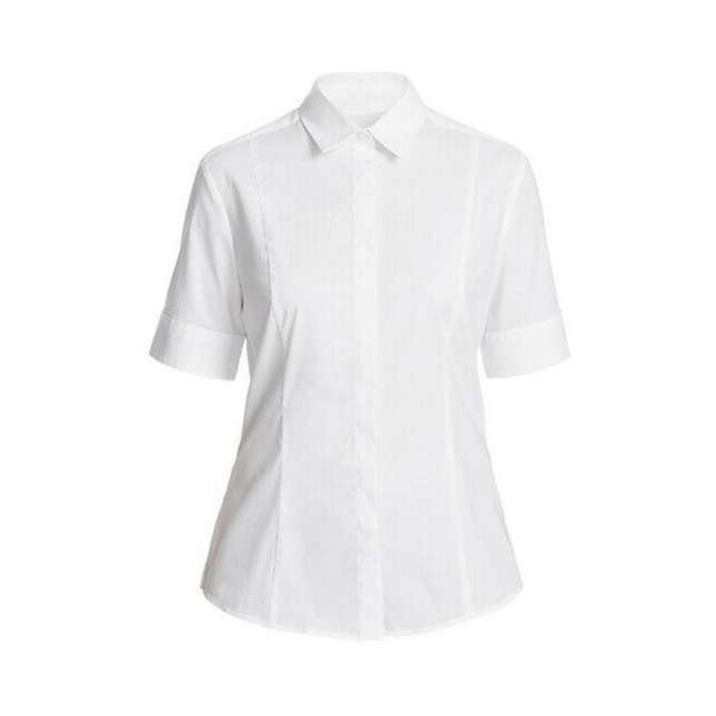 NNT Womens Short Sleeve Shirt Formal Styled Comfy Modern Slimline Collar CATU7M-KarWorkwear