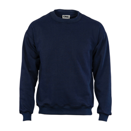 DNC Workwear Mens Crew Neck Fleecy Sweatshirt Sloppy Joe Winter Comfy Work 5302-KarWorkwear