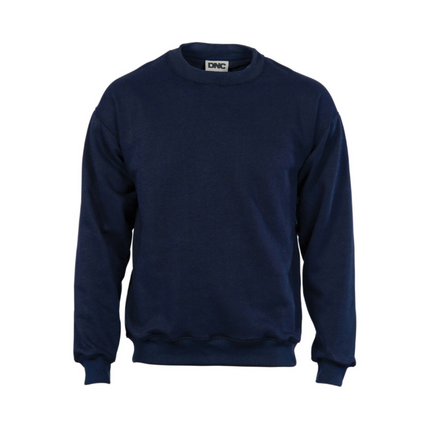 DNC Workwear Mens Crew Neck Fleecy Sweatshirt Sloppy Joe Winter Comfy Work 5302-KarWorkwear
