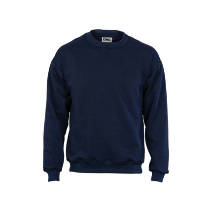 DNC Workwear Mens Crew Neck Fleecy Sweatshirt Sloppy Joe Winter Comfy Work 5302-KarWorkwear